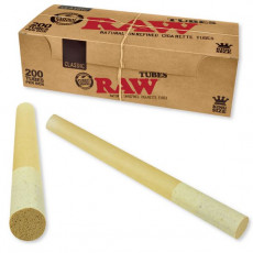 Raw Classic Natural Unrefined King Size Cigarette Tubes 200ct
